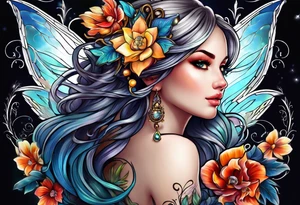 fairy godesss tattoo idea