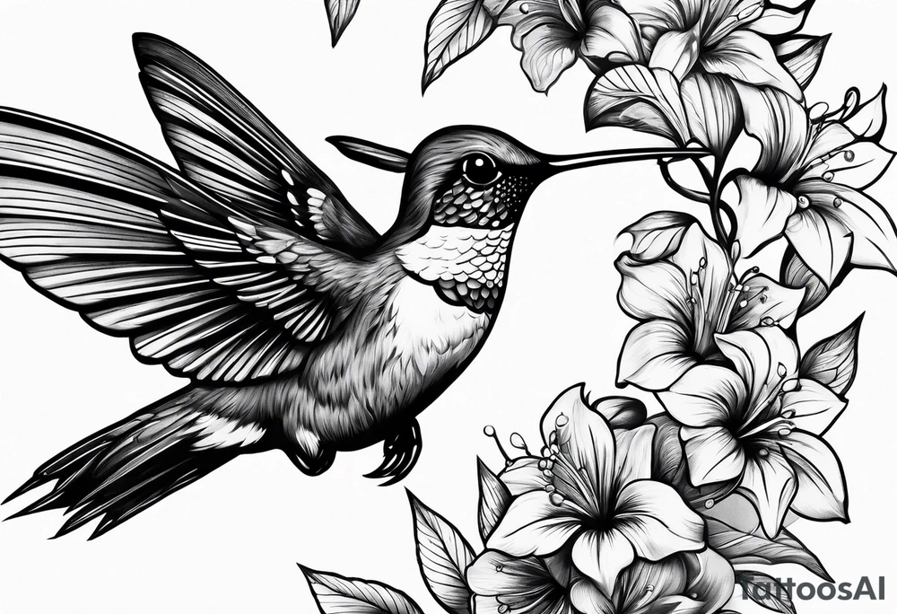 hummingbird tattoo idea