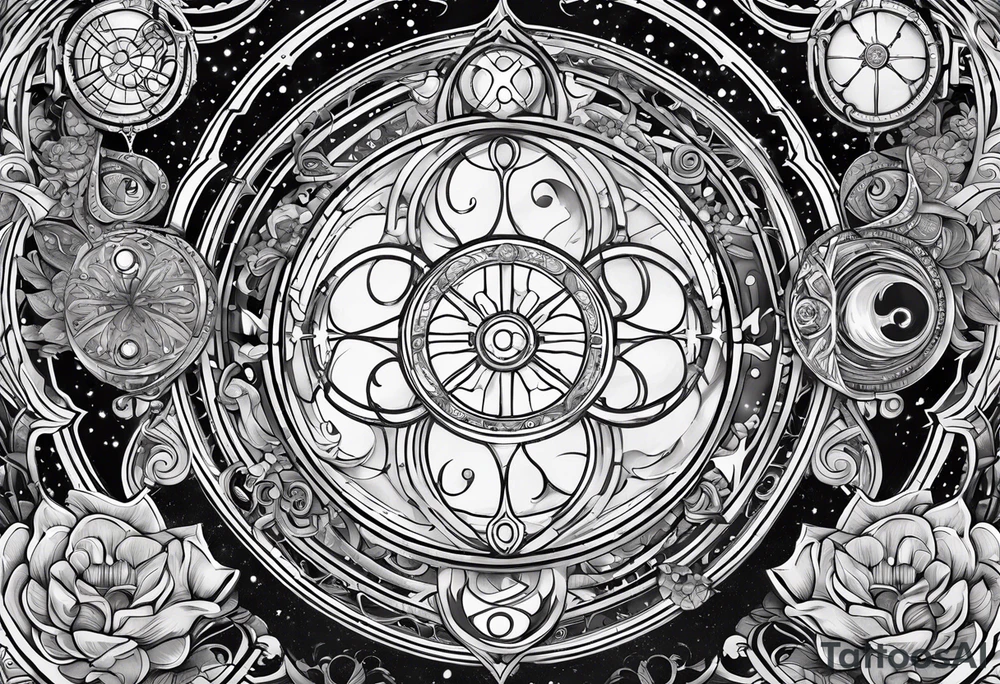 Gallifreyan with Star wars and Lord of the rings tattoo idea