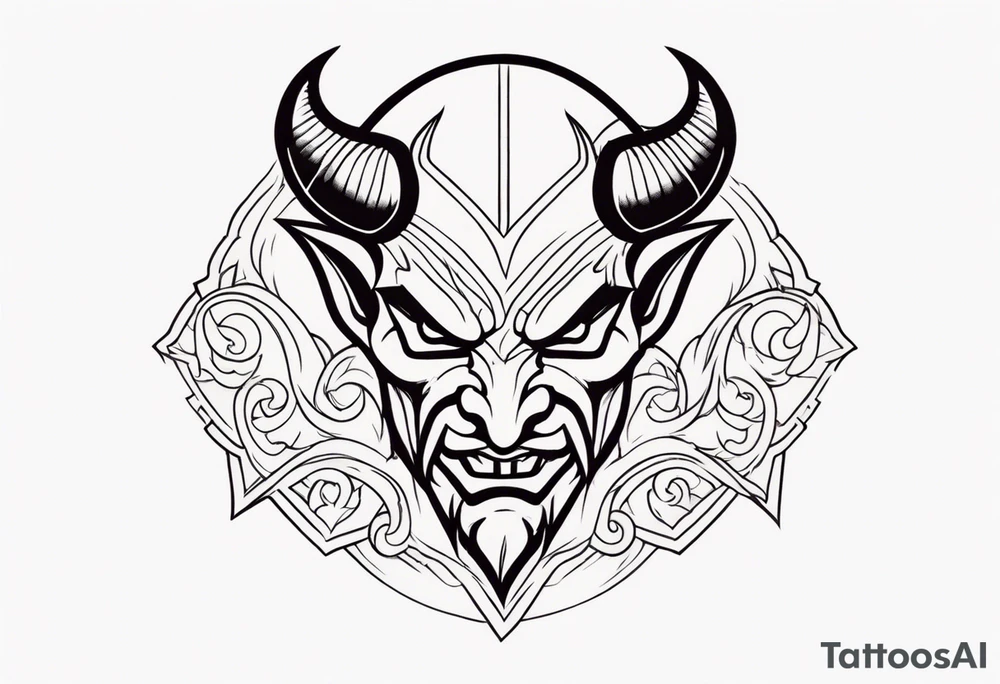 Devil on the shoulder tattoo idea