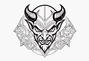 Devil on the shoulder tattoo idea