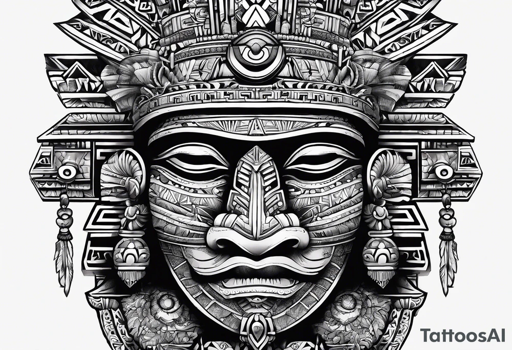 toroids, pyramids, Aztec teaky mask tattoo idea toroids, pyramids, Aztec teaky mask tattoo idea