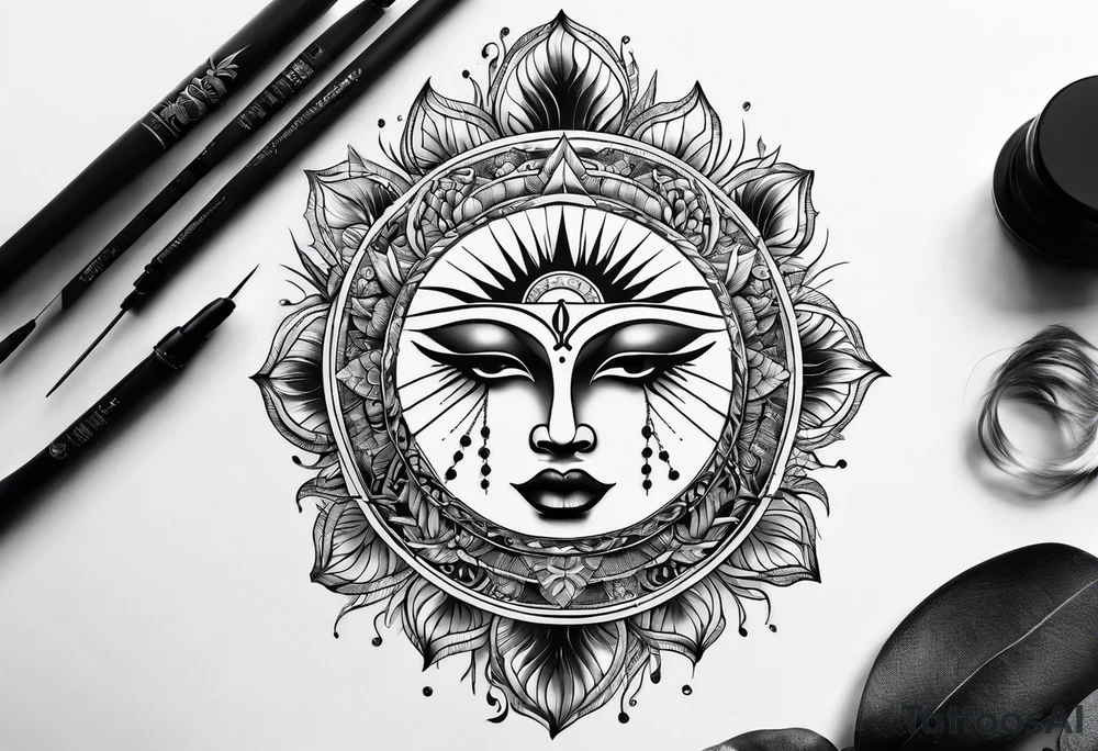the sun tattoo idea
