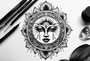 the sun tattoo idea