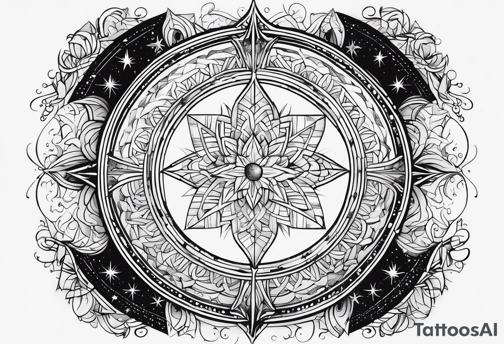 A certain kind of darkness is needed to see the stars, text, circle tattoo idea