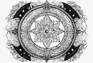 A certain kind of darkness is needed to see the stars, text, circle tattoo idea