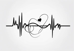 Music heartbeat love infinity tattoo idea