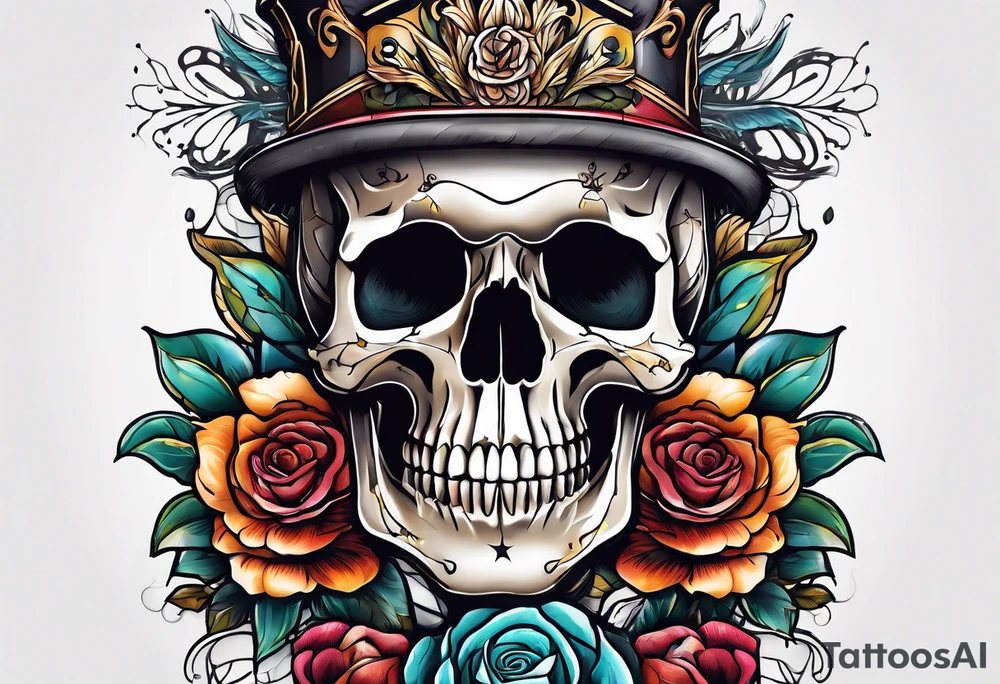 Skeleton hand tattoo idea