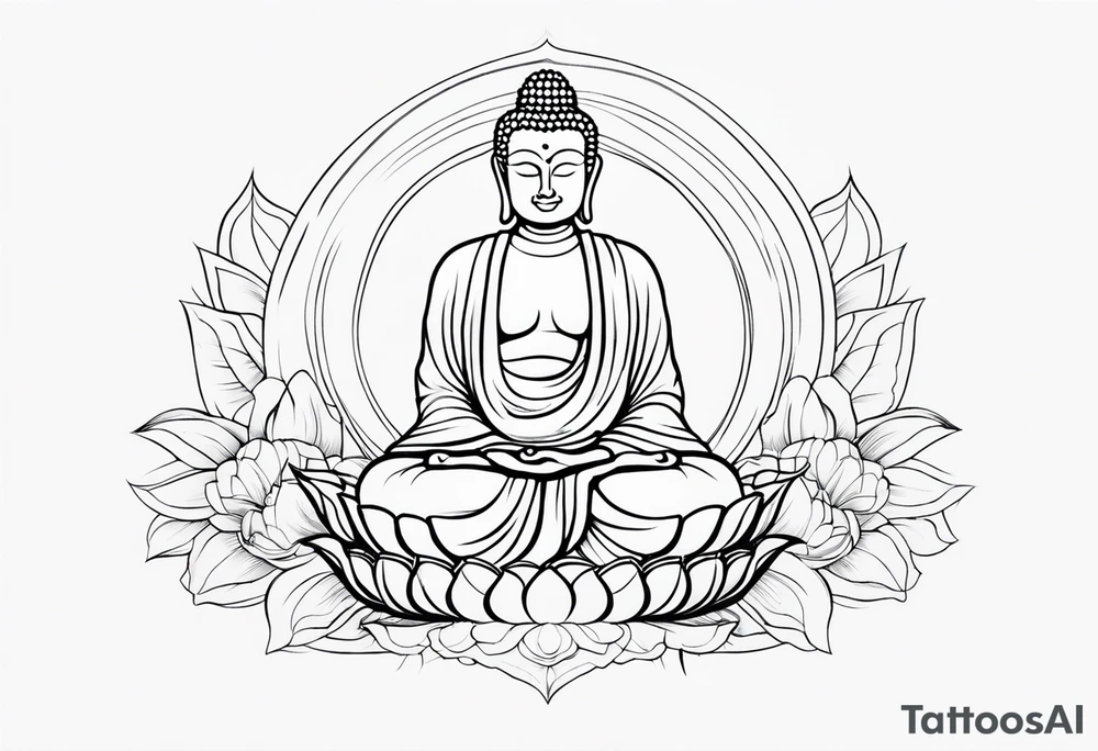 Serene Buddha tattoo idea