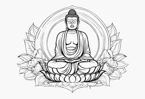 Serene Buddha tattoo idea