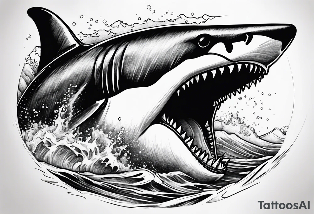 Jaws scene tattoo idea