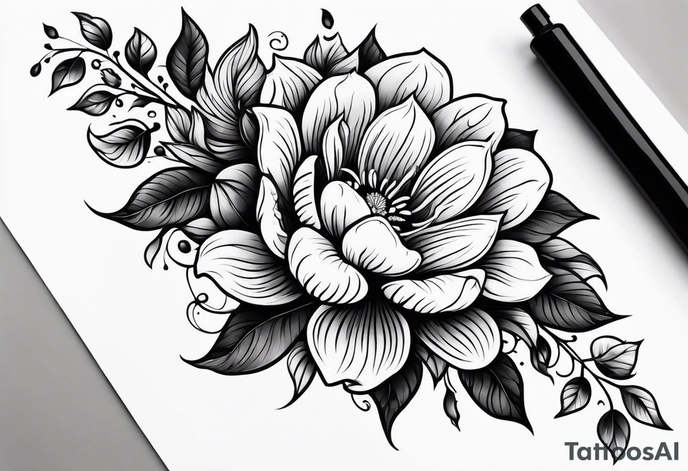 flower tattoo idea