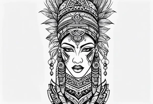 African tribal forearm tattoo idea