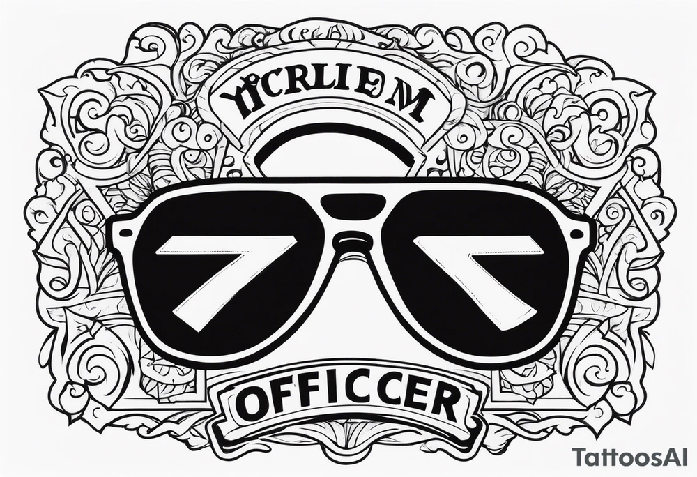Officer Sunglasses tattoo idea
