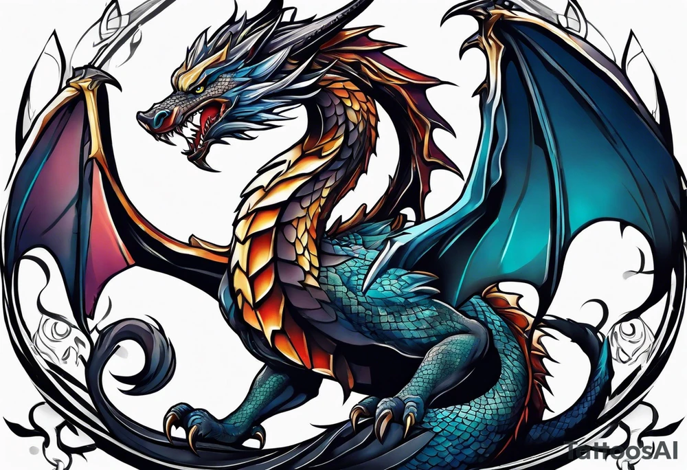 Wyvern tattoo idea
