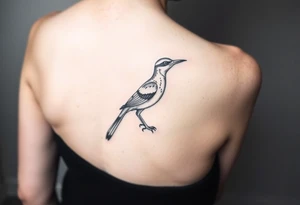 road runner bird, for placement on the upper thigh tattoo idea