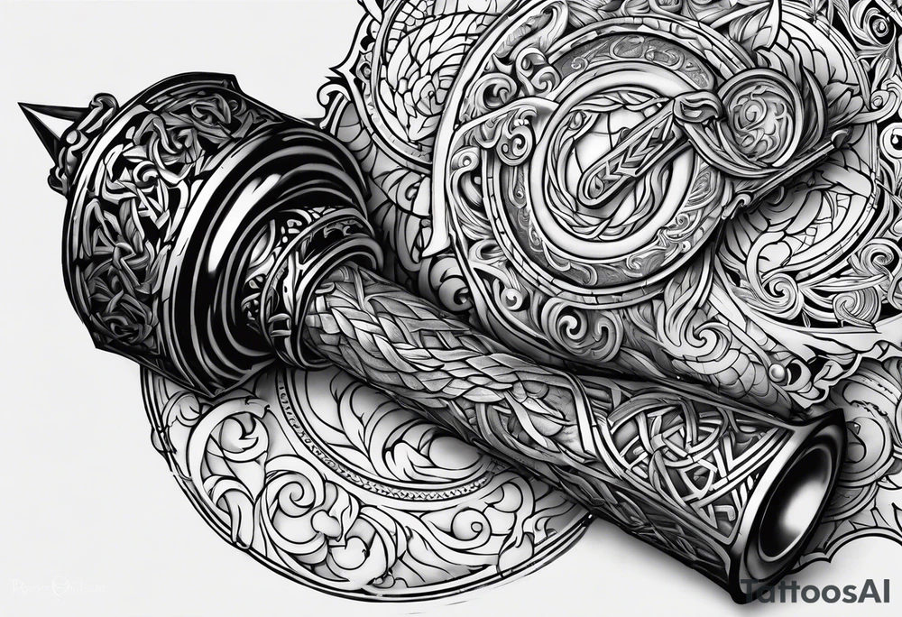 Lighting hammer tattoo idea