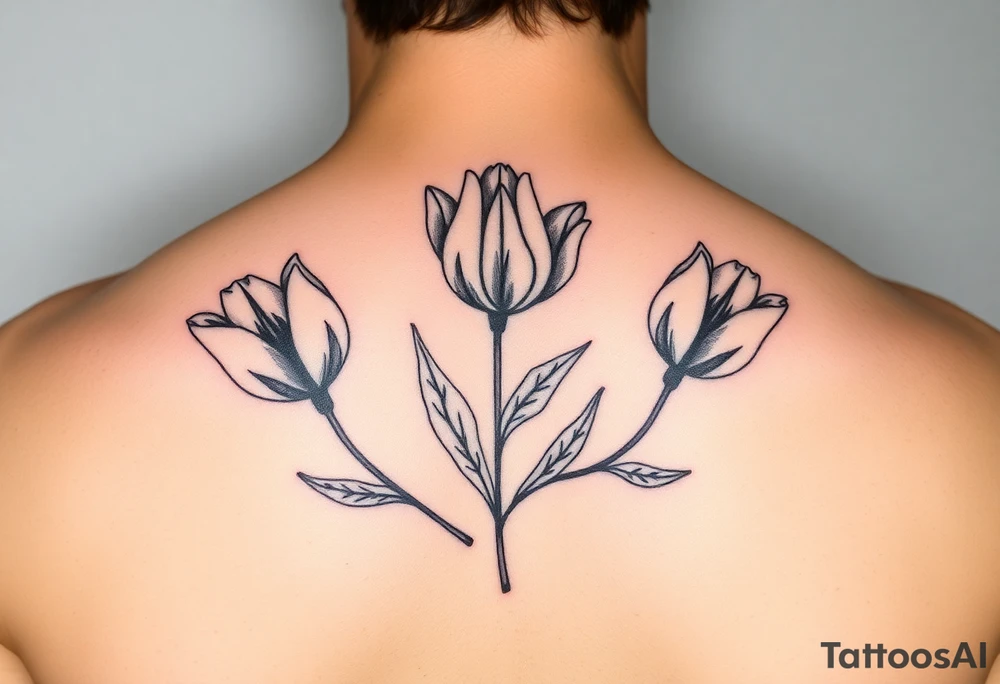 Tulips, Danielle, Finley, Caleb tattoo idea