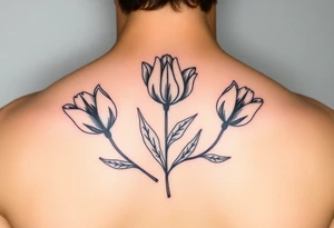 Tulips, Danielle, Finley, Caleb tattoo idea