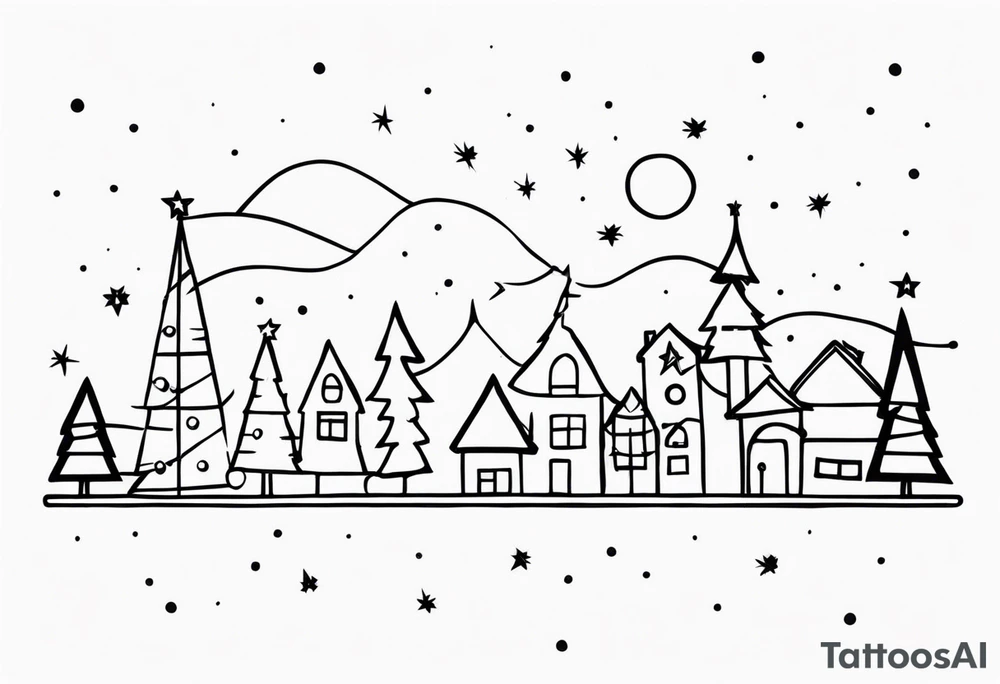christmas lights tattoo idea