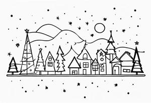 christmas lights tattoo idea