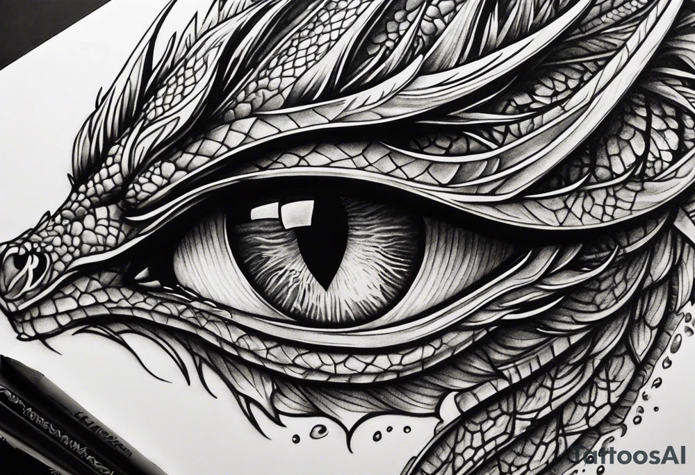 Dragon eye tattoo idea