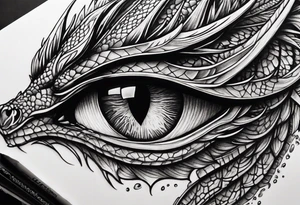 Dragon eye tattoo idea