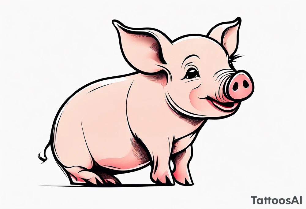 very cute piglet. tattoo idea