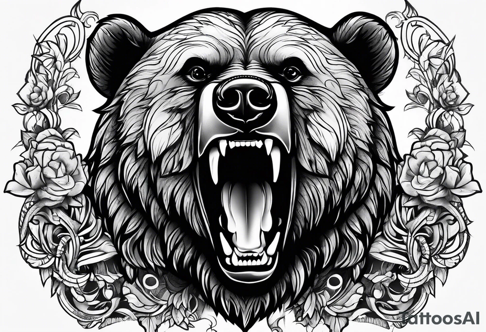 Evil bear tattoo idea