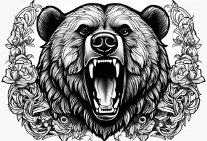 Evil bear tattoo idea