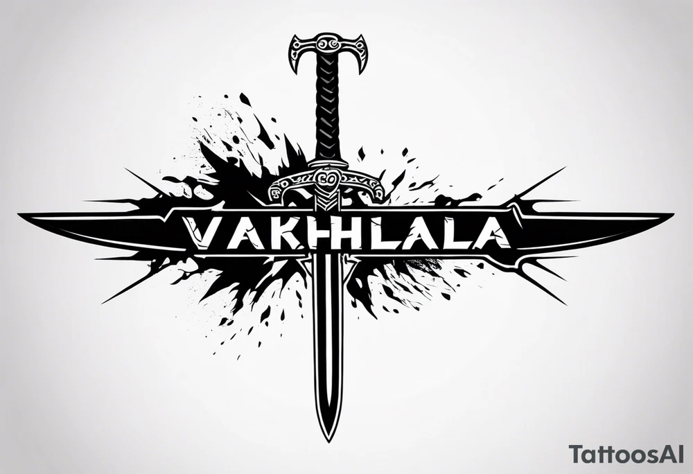 valhalla wounded sword berserker tattoo idea