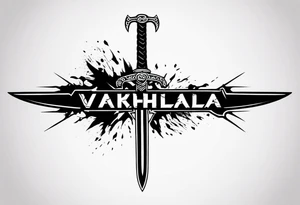 valhalla wounded sword berserker tattoo idea