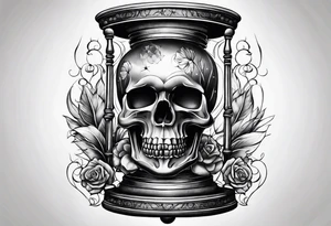 Hour glass and skull tattoo idea
