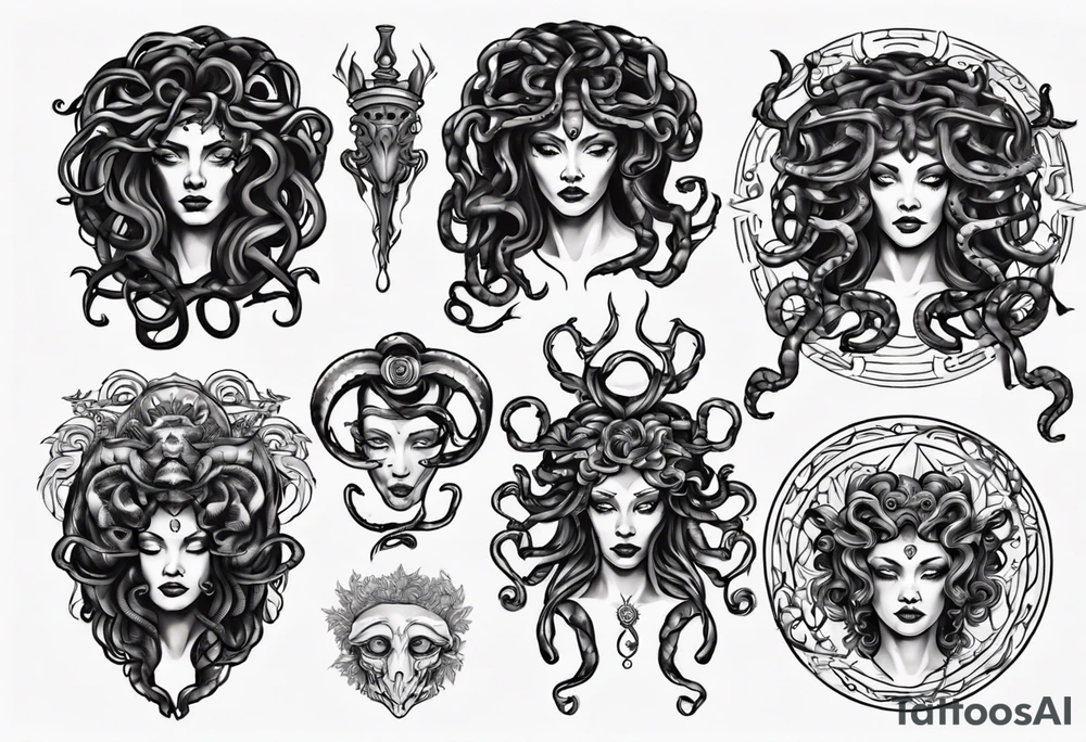 Medusa dark tattoo idea