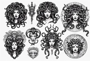 Medusa dark tattoo idea