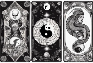 Ying yang death tarot card tattoo idea