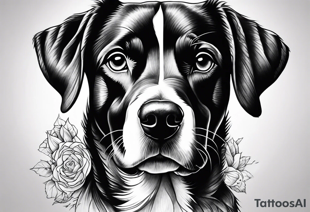 Realistic dog tattoo design tattoo idea