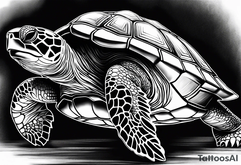 marine turtle tattoo idea
