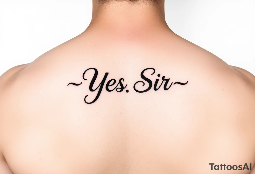 Small Yes, Sir tattoo idea