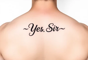 Small Yes, Sir tattoo idea