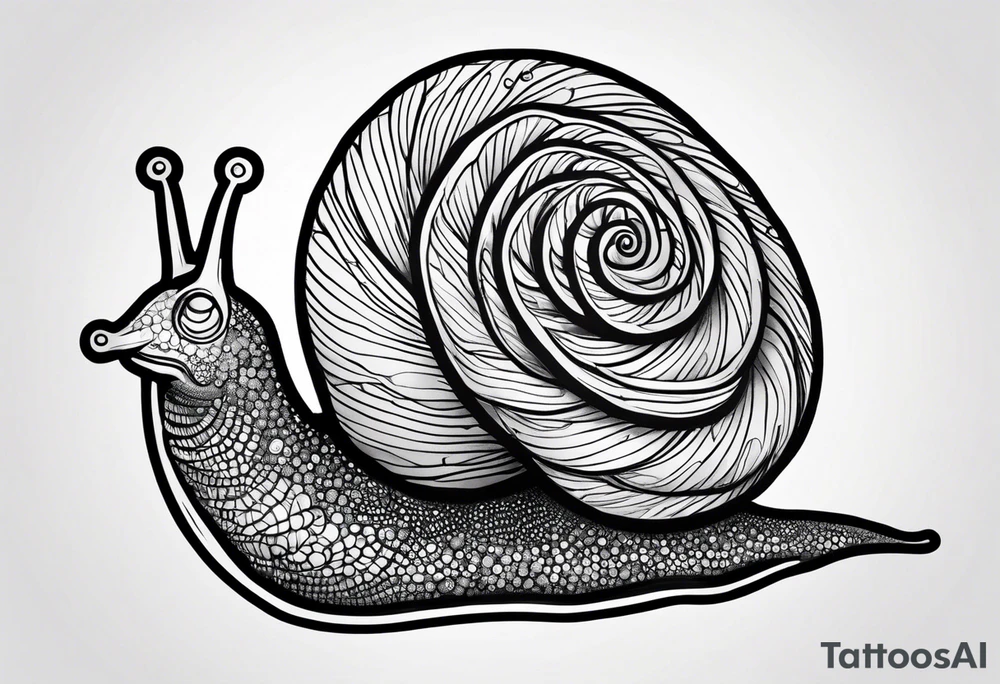 a cute snail tattoo idea