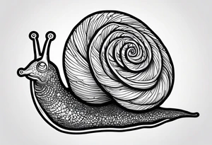 a cute snail tattoo idea