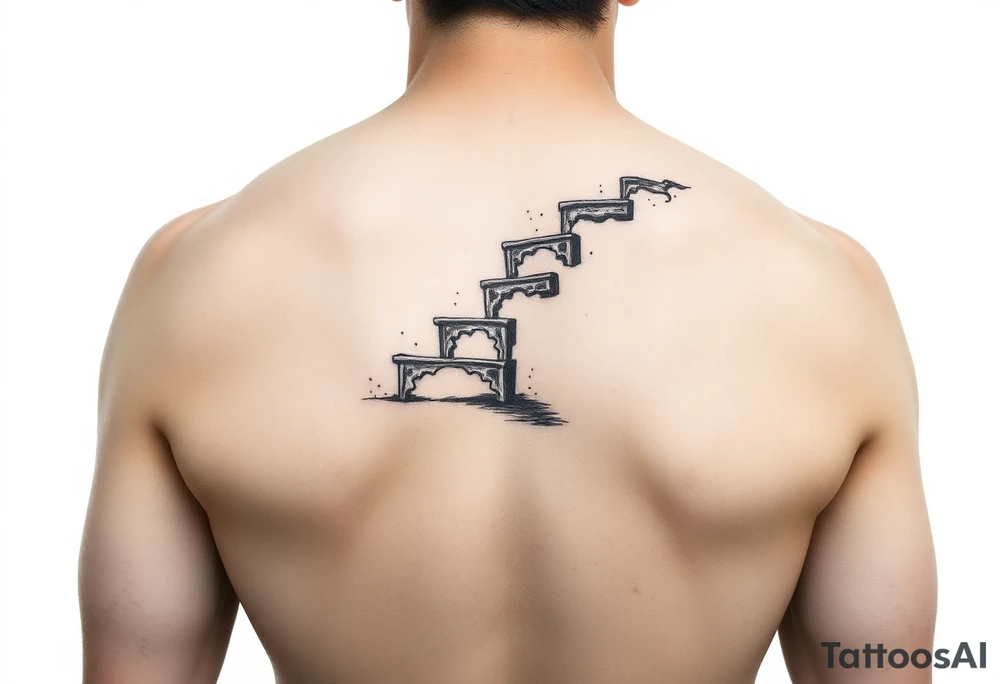 One step at a time on white back ground tattoo idea
