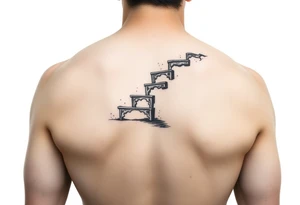 One step at a time on white back ground tattoo idea