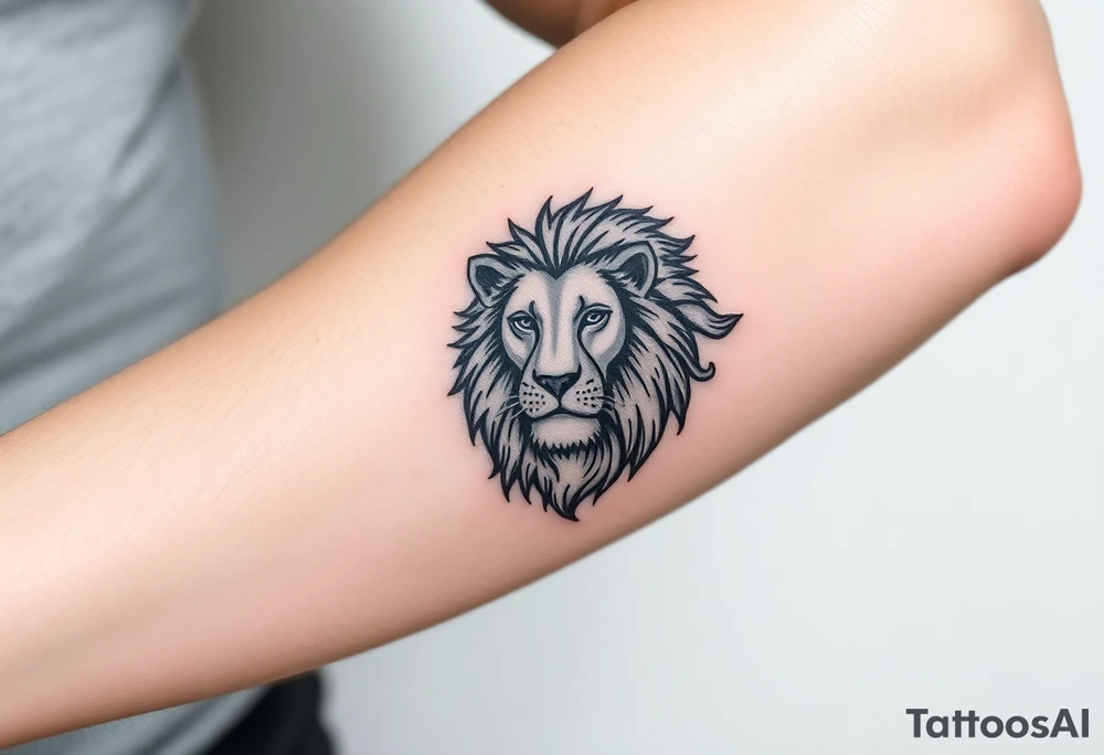 Fancy style "leo" start constilation birth
 sign lion tattoo idea