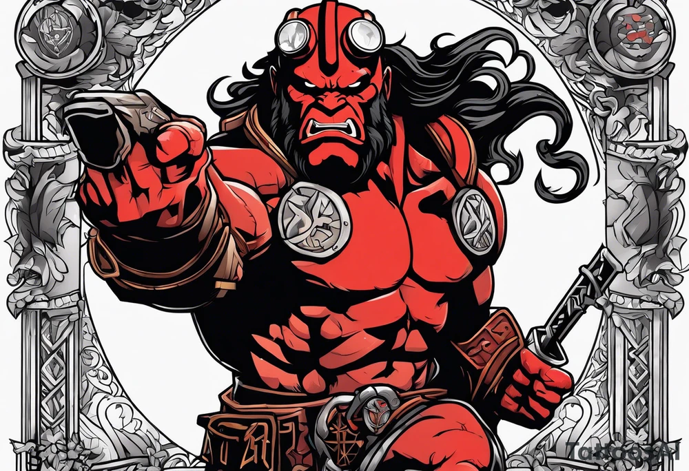 hellboy flash tattoo tattoo idea