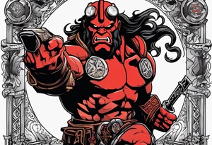 hellboy flash tattoo tattoo idea