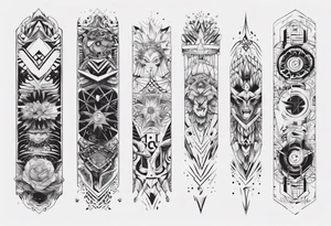 Arm sleeve covering tattoo idea