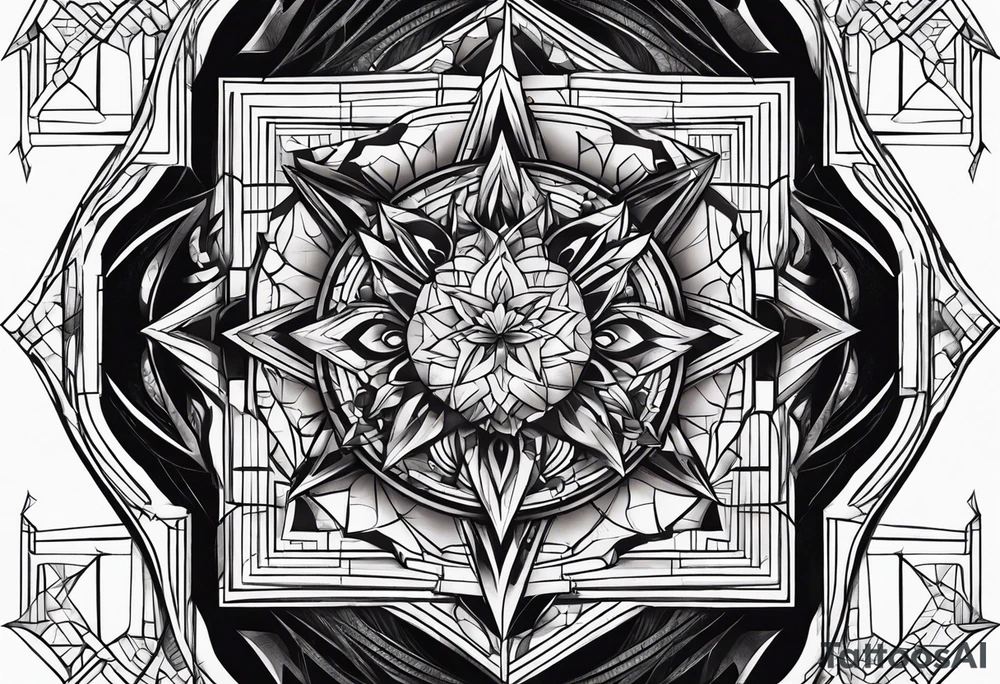 Abstract evil tattoo idea