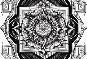 Abstract evil tattoo idea